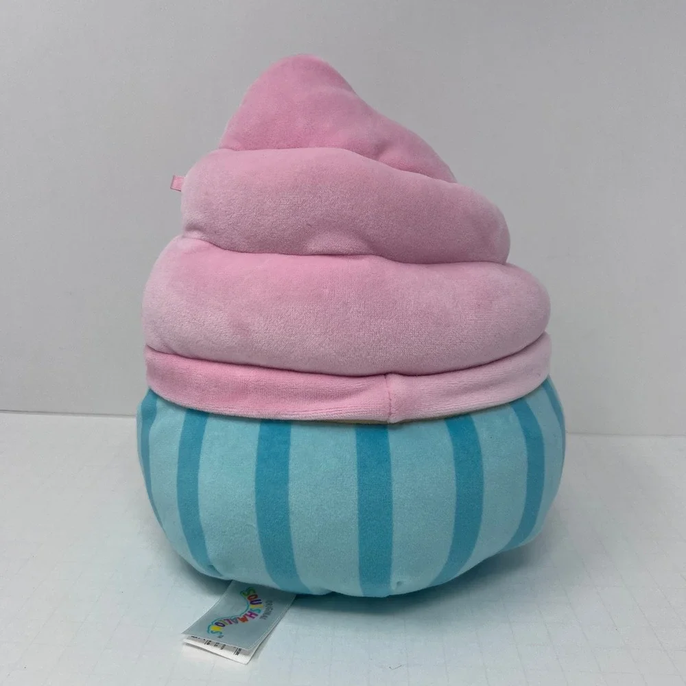 Squishmallows Deidre Cupcake 8 inch Pink Blue Sprinkles Foodie Plush‎ Toy